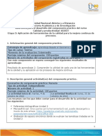 Guía para El Desarrollo Del Componente Práctico - Etapa 3 - Aplicación de Herramientas de La Calidad para La Mejora