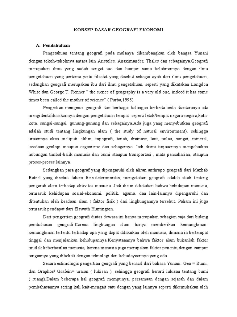 Konsep dasar geografi ekonomi pdf