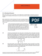 Rotational Dynamics Mechanics Problems