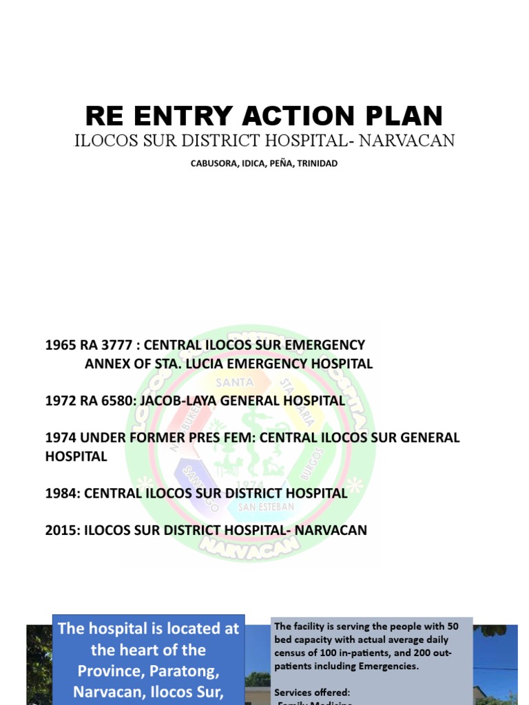 Narvacan Hospital Re-Entry Action Plan | PDF | Nursing | Hospital