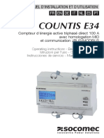 Countis E34: Compteur D'énergie Active Triphasé Direct 100 A Avec Homologation MID Et Communication JBUS/MODBUS
