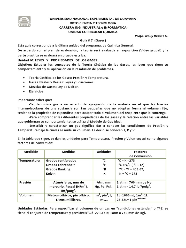 Leyes y Ejercicios de Gases Ideales | PDF | Gases | Mole (Unidad)