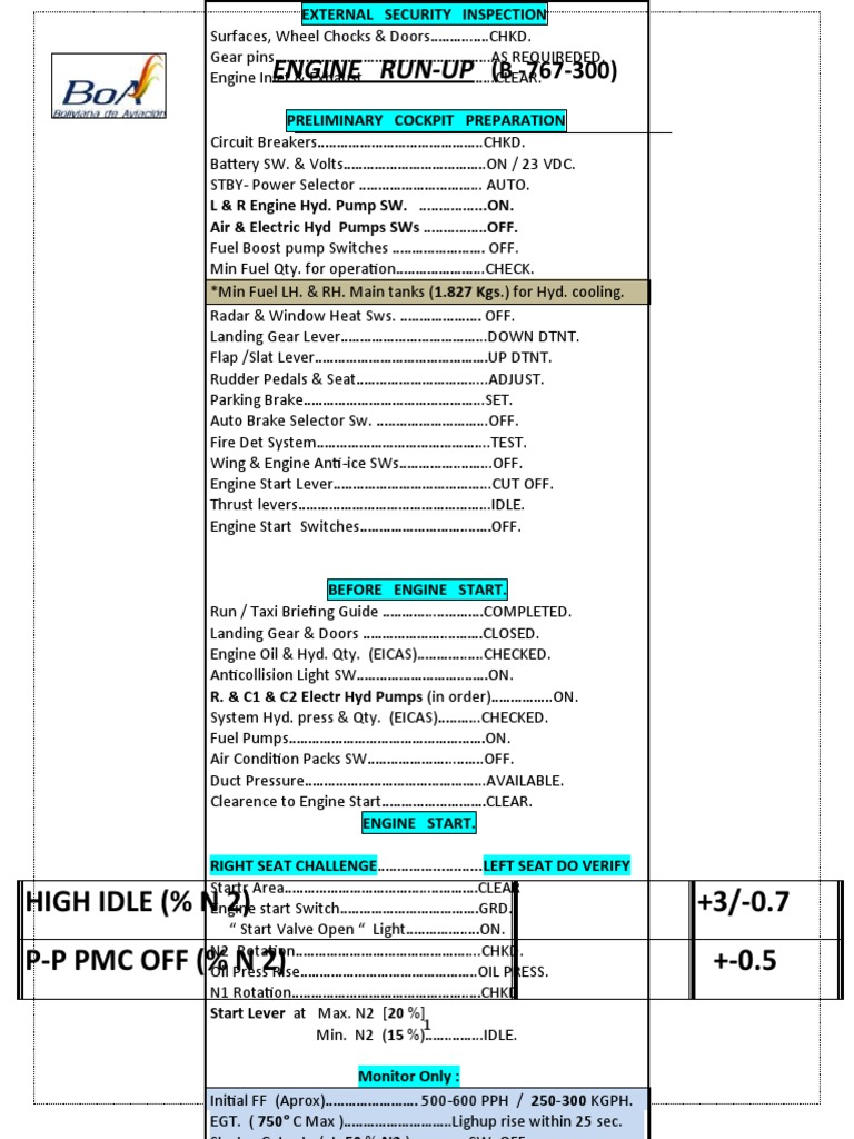 Check List B-767-300. BoA | PDF | Transporte | Máquinas