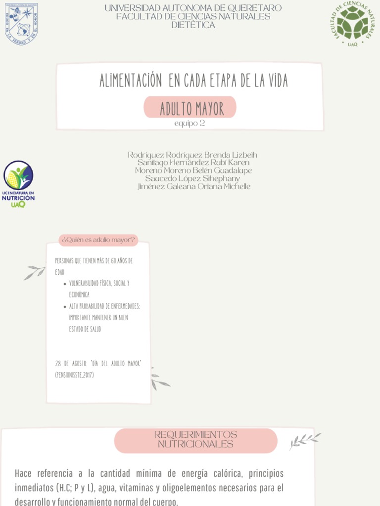 Adulto Mayor | PDF | Nutrientes | Digestión