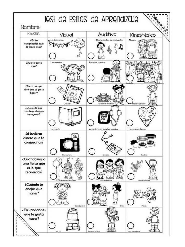 Test Estilos de Aprendizaje | PDF