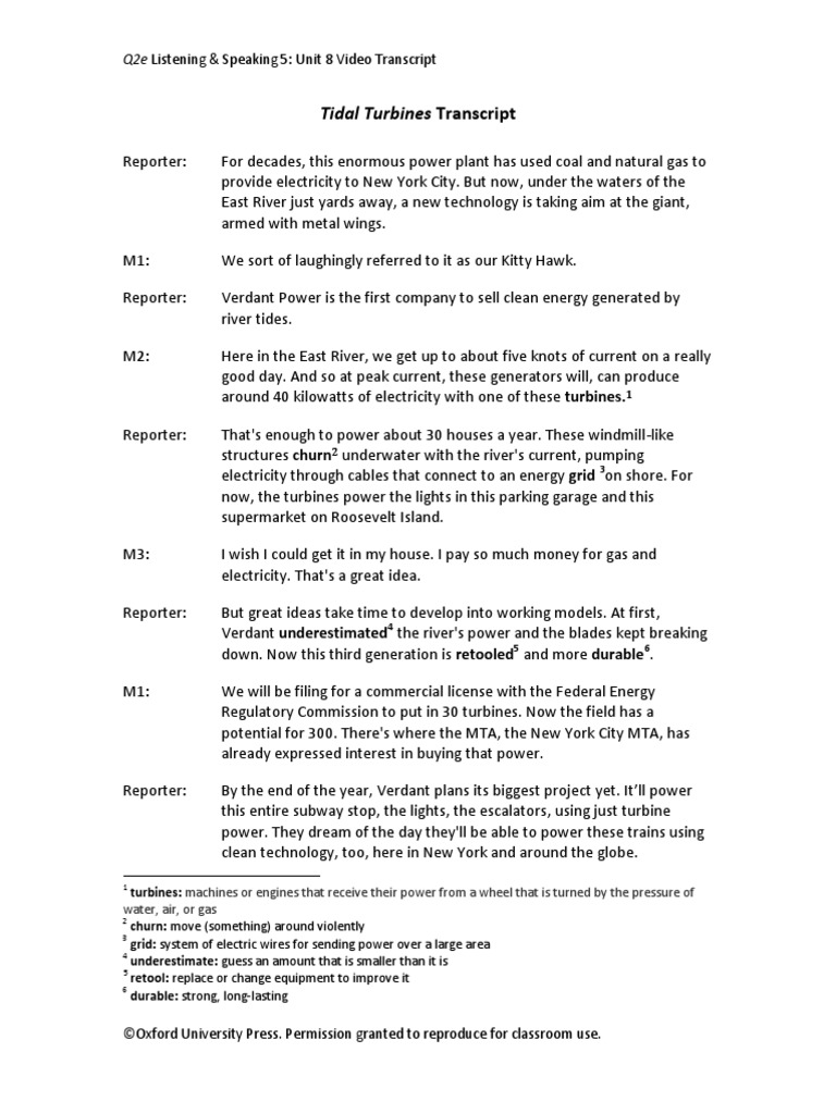 Q2e LS5 U08 VideoTranscript | PDF | Renewable Energy | Energy Technology