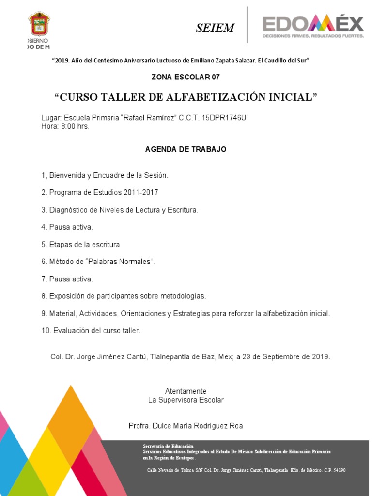 Agenda de Trabajo | PDF