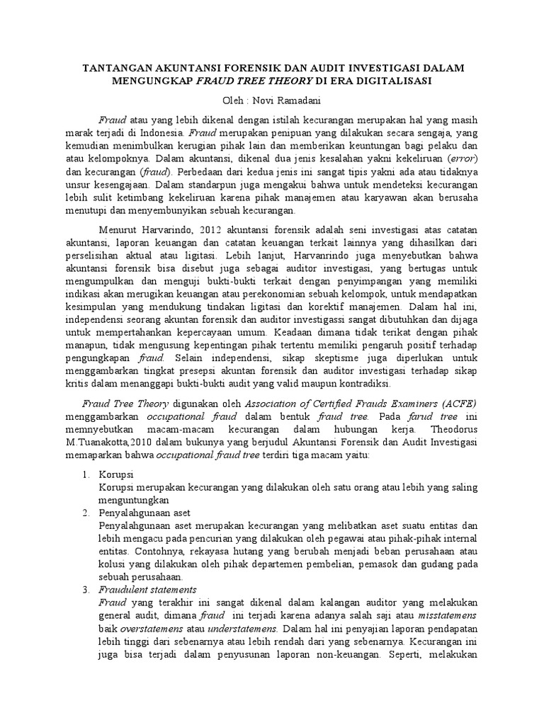 Tantangan dalam Audit Investigasi