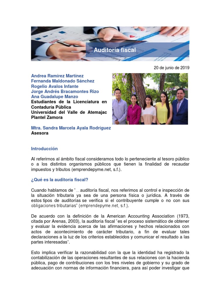 Artículo-Auditoria-fiscal 20202002 | PDF | Auditoría | Auditoría financiera