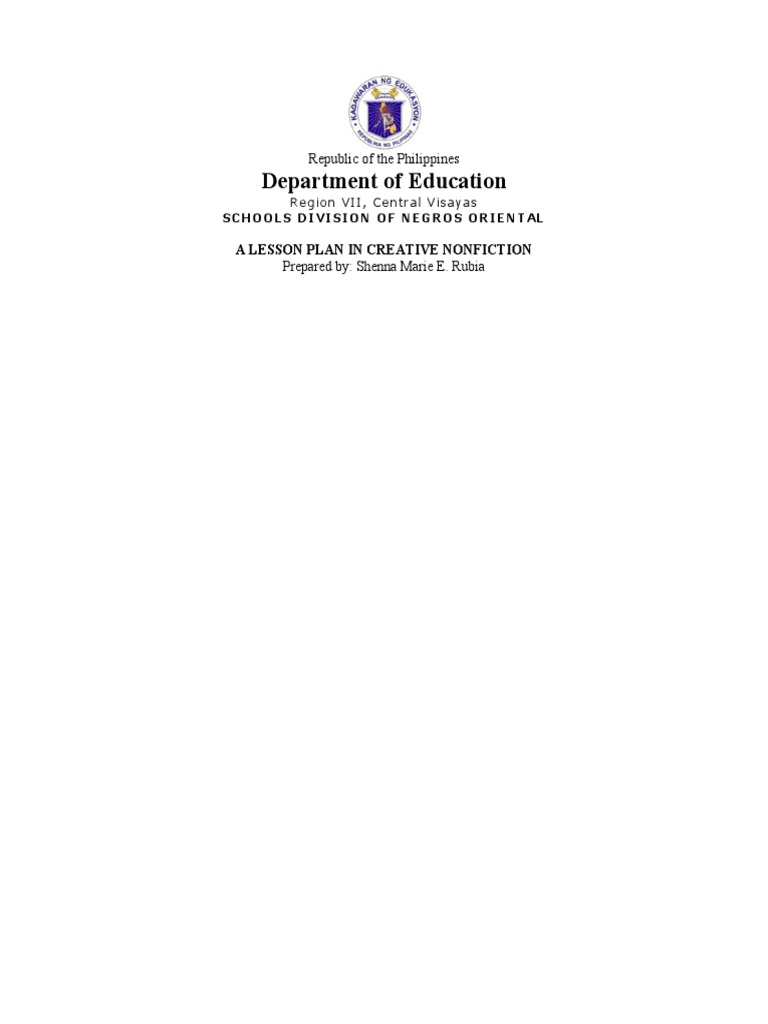 Creativenonfiction S1 Q2 M1 Pdf Blog Creative Nonfiction