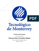 Teoría de Inversione Portafolio Optimo