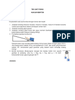 Tes Unit Fisika - Hukum Newton - X Ipa - 20212022