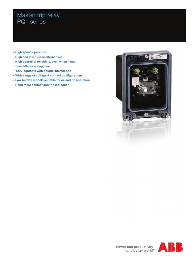 PQ Series PG 1MDB08202-YN ENa | PDF | Relay | Electrical Engineering