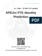 PTE APEUni March Prediction