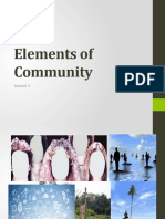 Lesson 1 Elements of Community