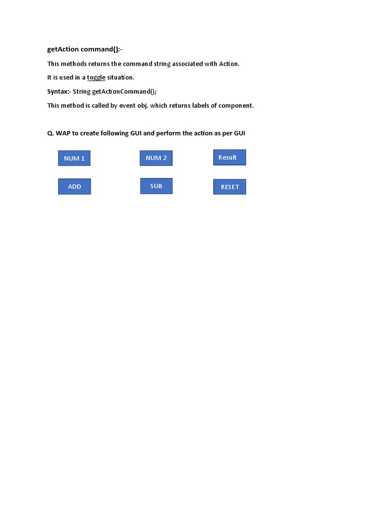 GetAction Command | PDF