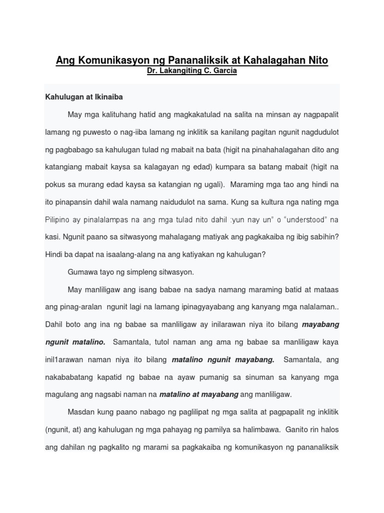Ang Komunikasyon NG Pananaliksik at Kahalagahan Nito | PDF