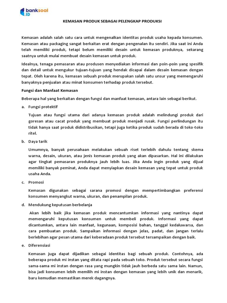 Desain Dan Kemasan Produk Pdf