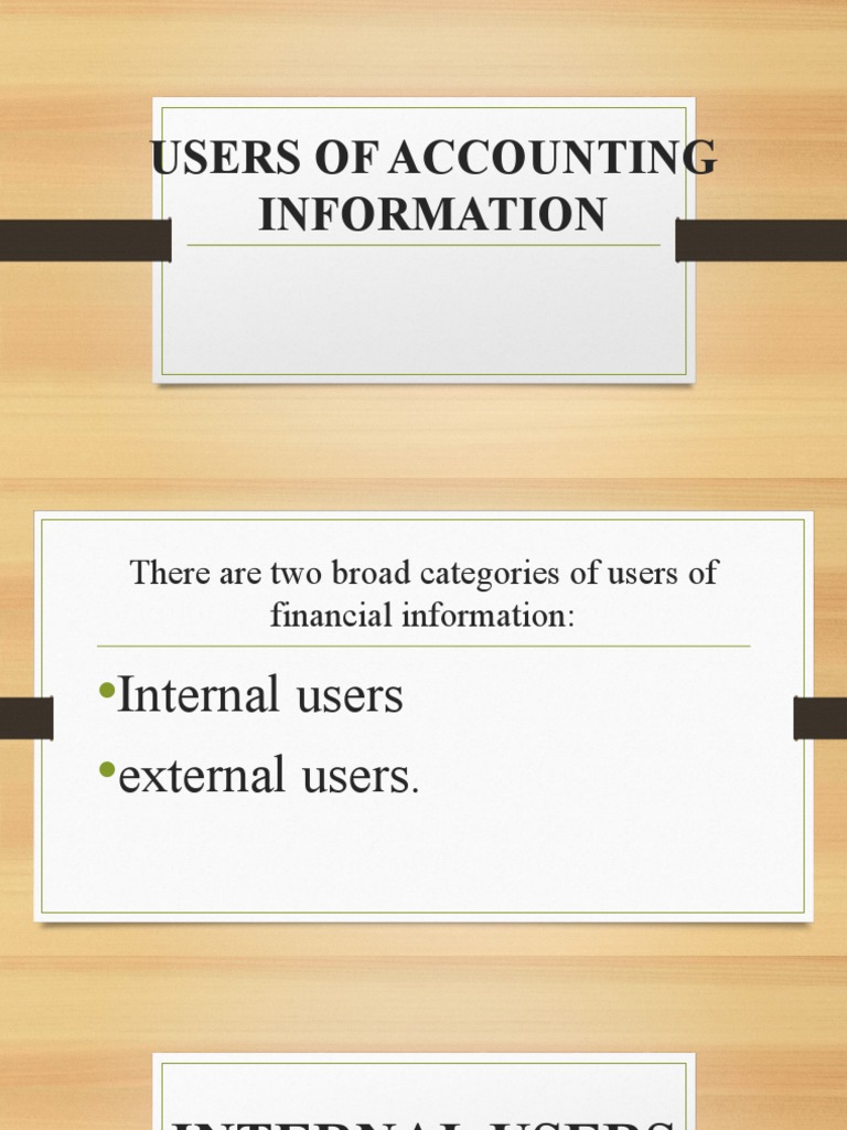 Users of Accounting Information PDF Accounting Employment