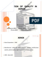 Evolution of Quality in Xerox