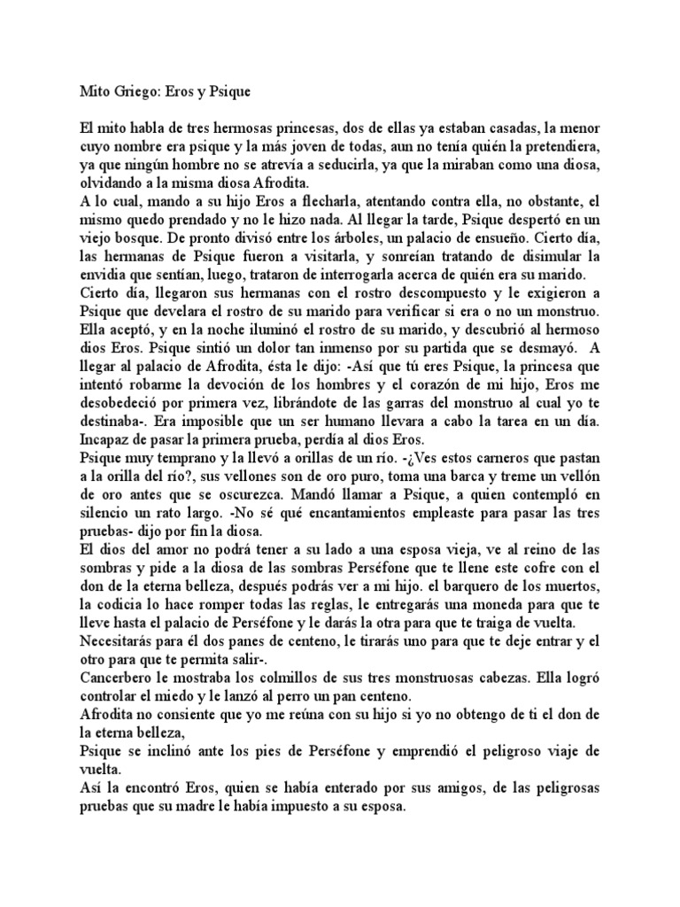 Psique y Eros | PDF | Eros | Afrodita