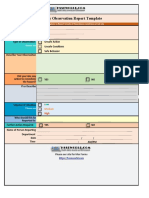 Safety Observation Report Template - Report Unsafe Conditions