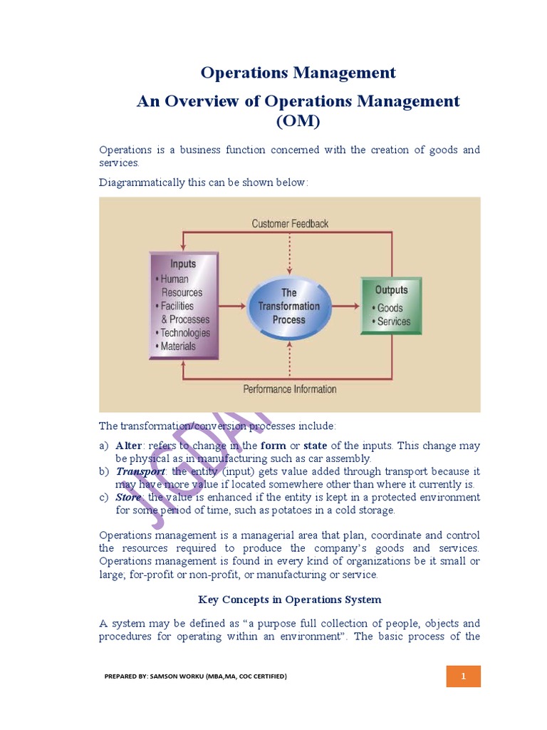 Operations Management Exam Study Note Pdf Pdf Forecasting Economies