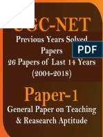 UGC NET First Paper 2004 To 2018