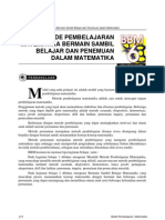 Metode Pembelajaran Matematika, Bermain Sambil Belajar