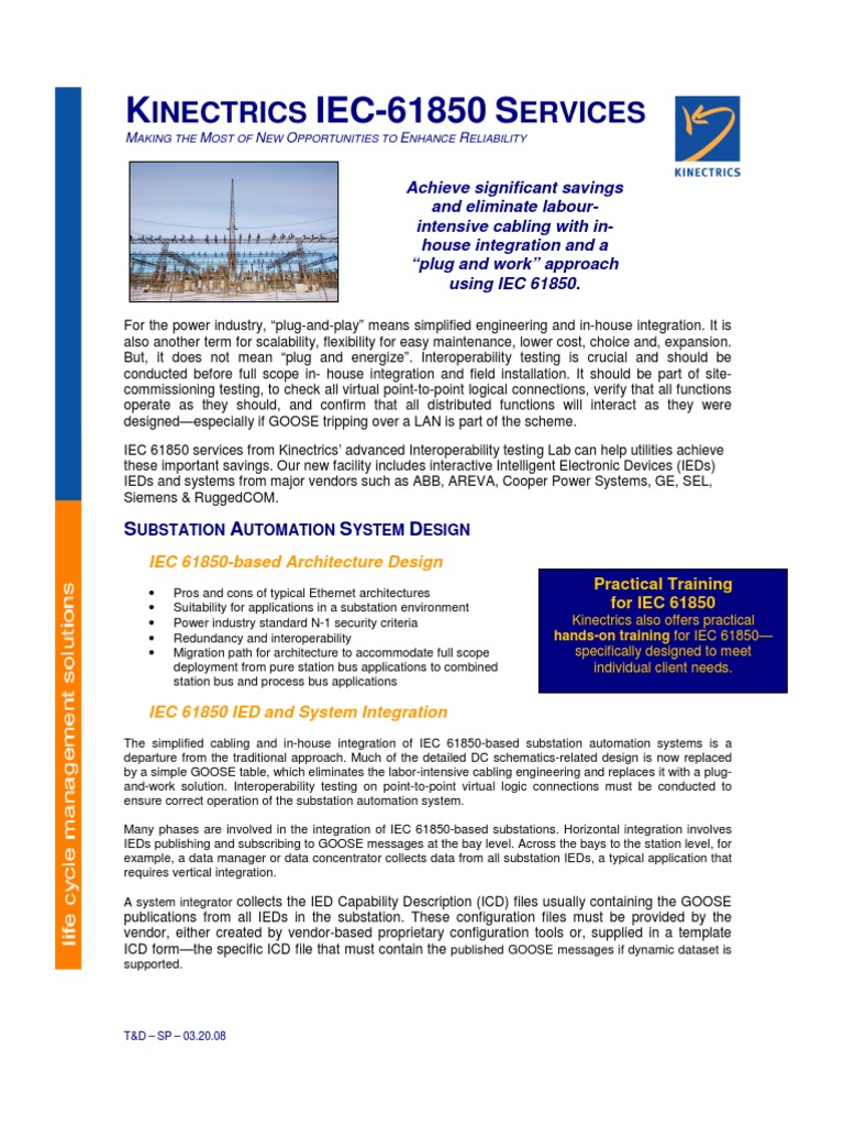 IEC 61850 Training for Utilities | PDF | Interoperability | Electrical ...