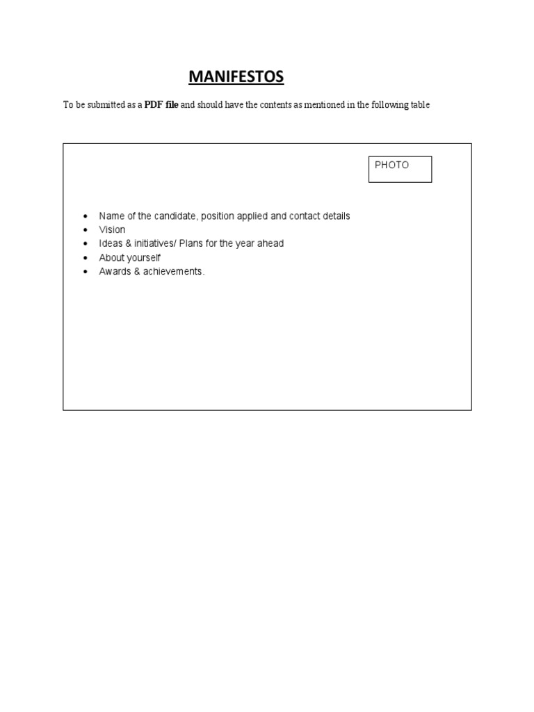 Manifesto Template PDF