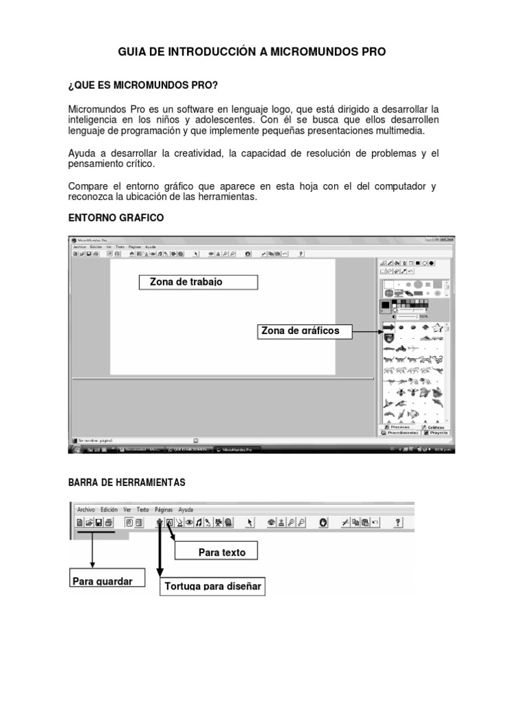 Guia Introduccion de Micromundos PDF Informática Software