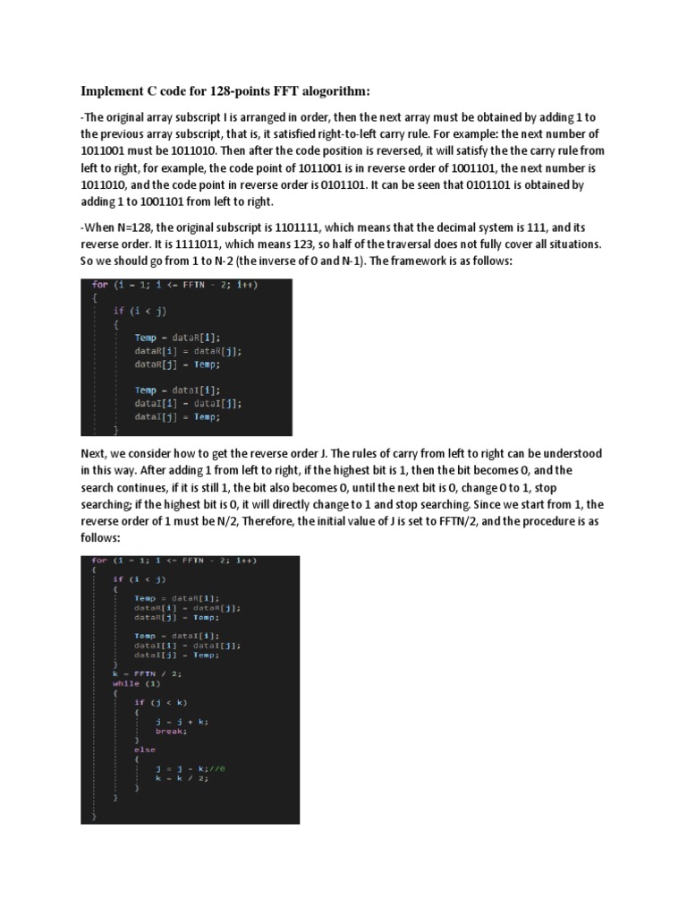 Implement C Code For FFT-128 - Group11 | PDF | Fast Fourier Transform ...