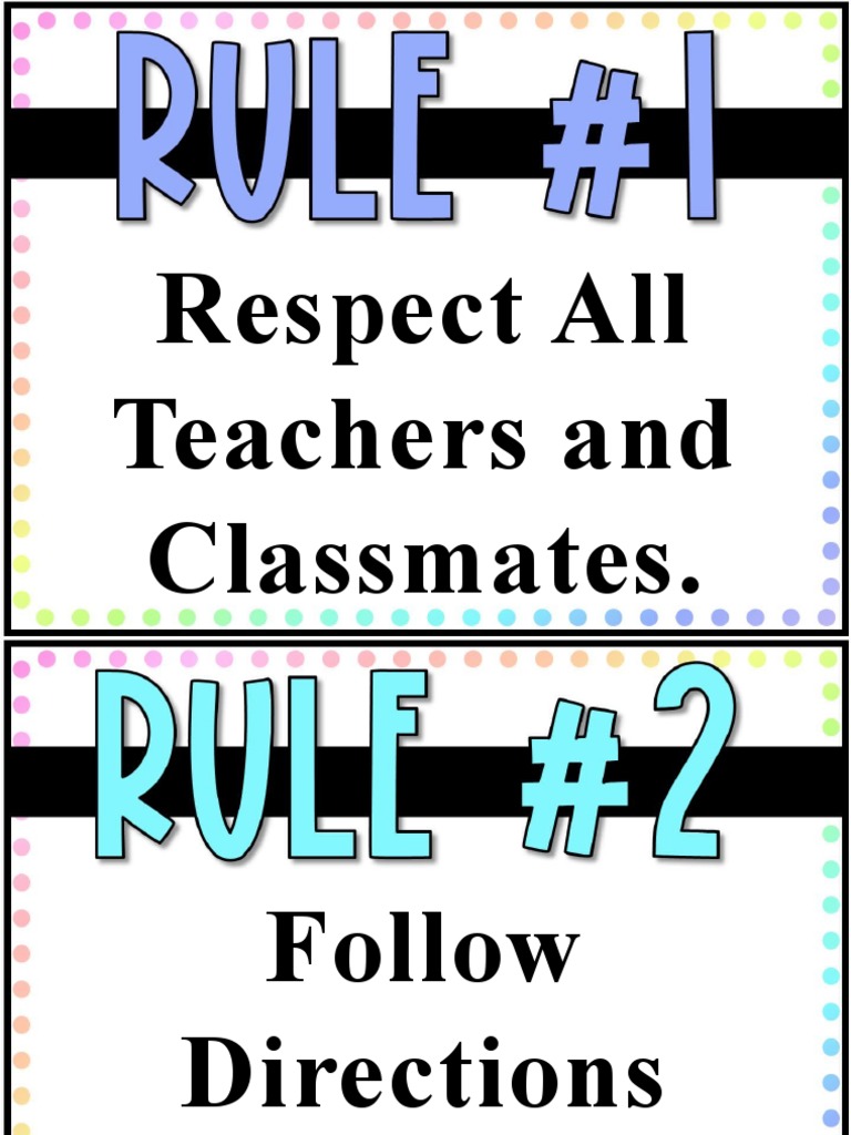 Essential Classroom Rules for Respect | PDF
