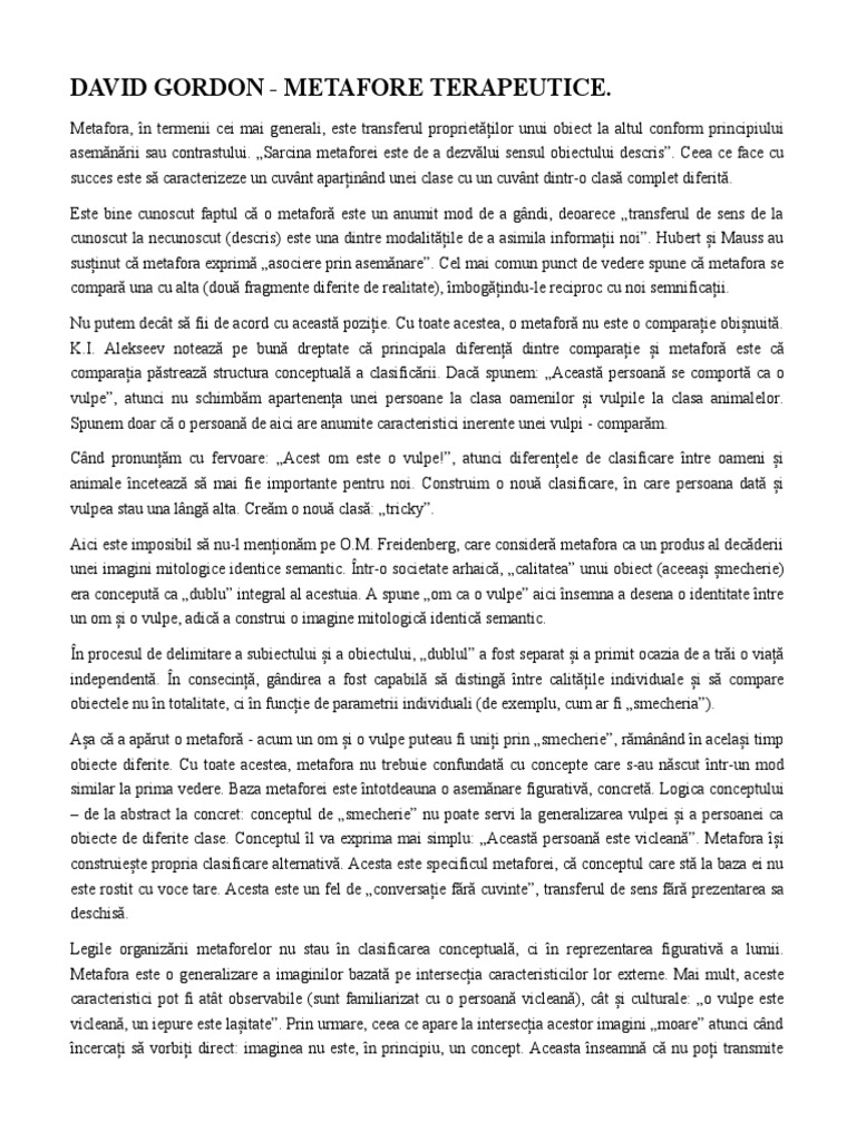 Metafore Terapeutice | PDF