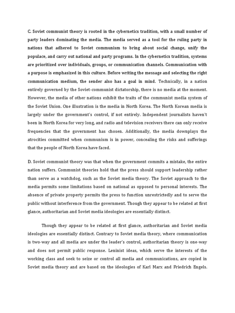 ESSAYS PDF Communism Soviet Union