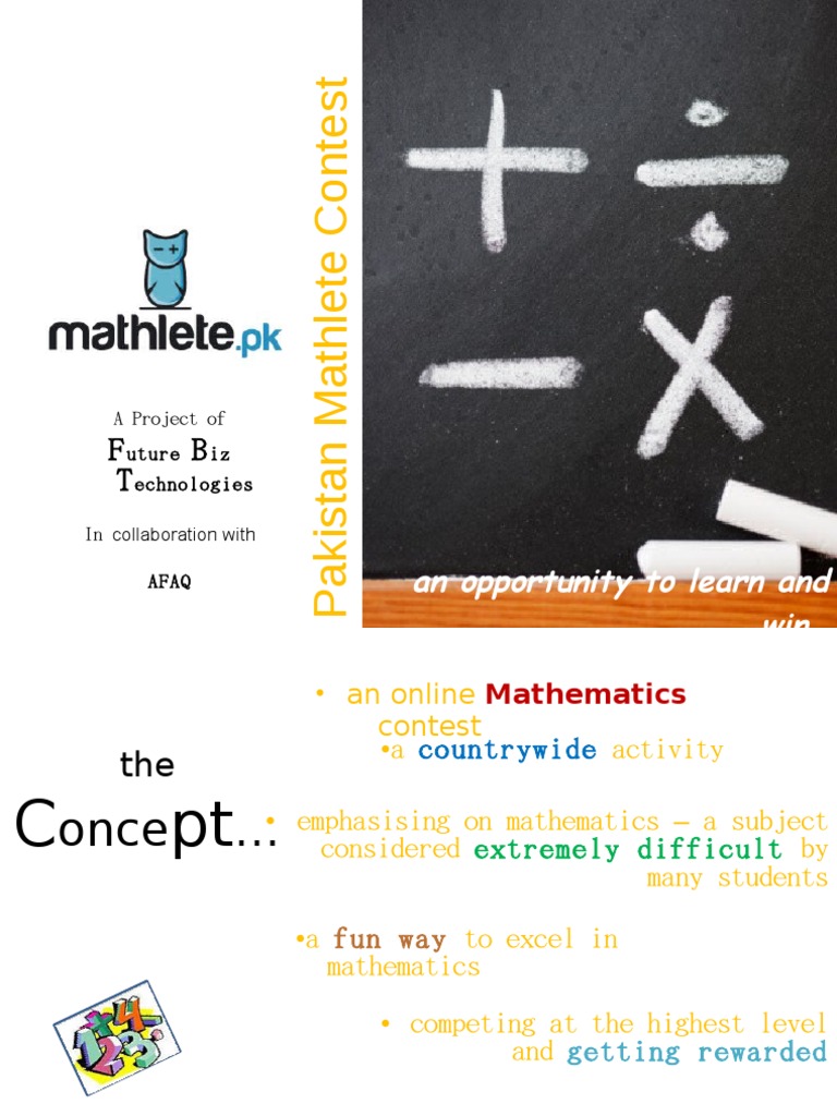 Pakistan Mathlete Competition Overview | PDF | Teaching Mathematics ...
