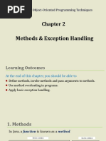 Chapter 2 Methods and Exception