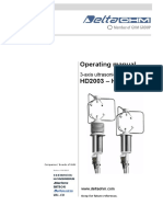 DeltaOHM HD2003 - 1 3 Axis Anemometer Manual en