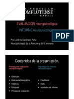 Evaluación e Informe Neuropsicológico