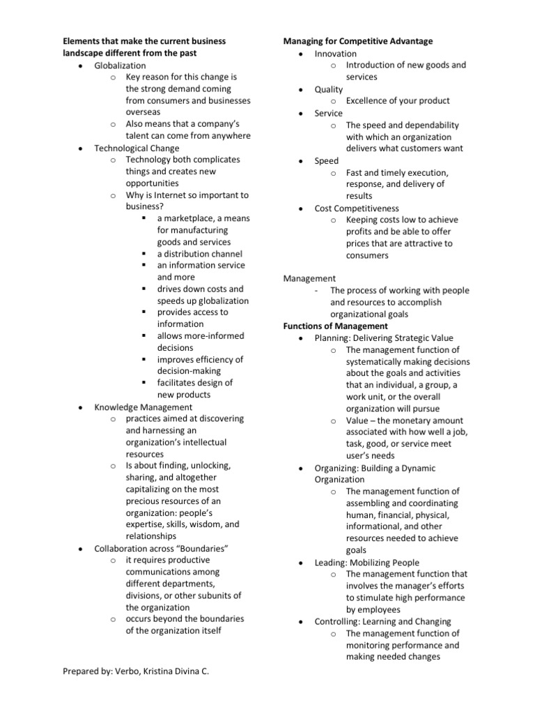 Management Ch1 | PDF | Business