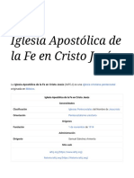 Iglesia Apostólica de La Fe en Cristo Jesús - Wikipedia, La Enciclopedia Libre