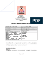 Contrato de Trabajo A Termino Indefinido de Trabajo+