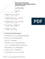 Revision Sheet of Conjunctions