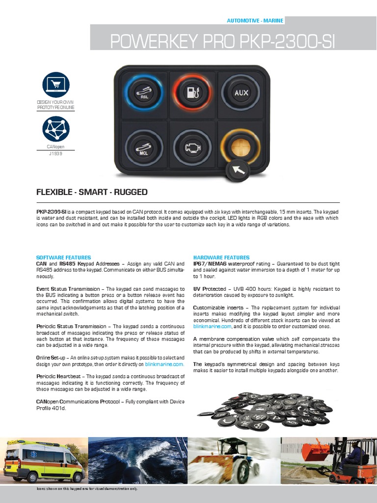 Rugged Waterproof Keypad PKP-2300-SI | PDF | Light Emitting Diode ...