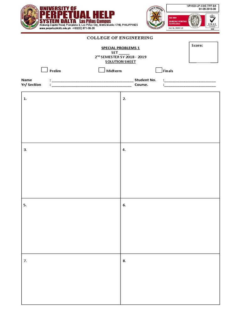 SP Solution Sheet | PDF