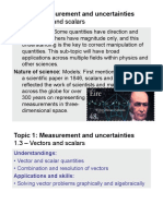 Topic 1.3 - Vectors and Scalars - Teacher