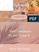 Ringkasan Abstrak: Presented by Group 9