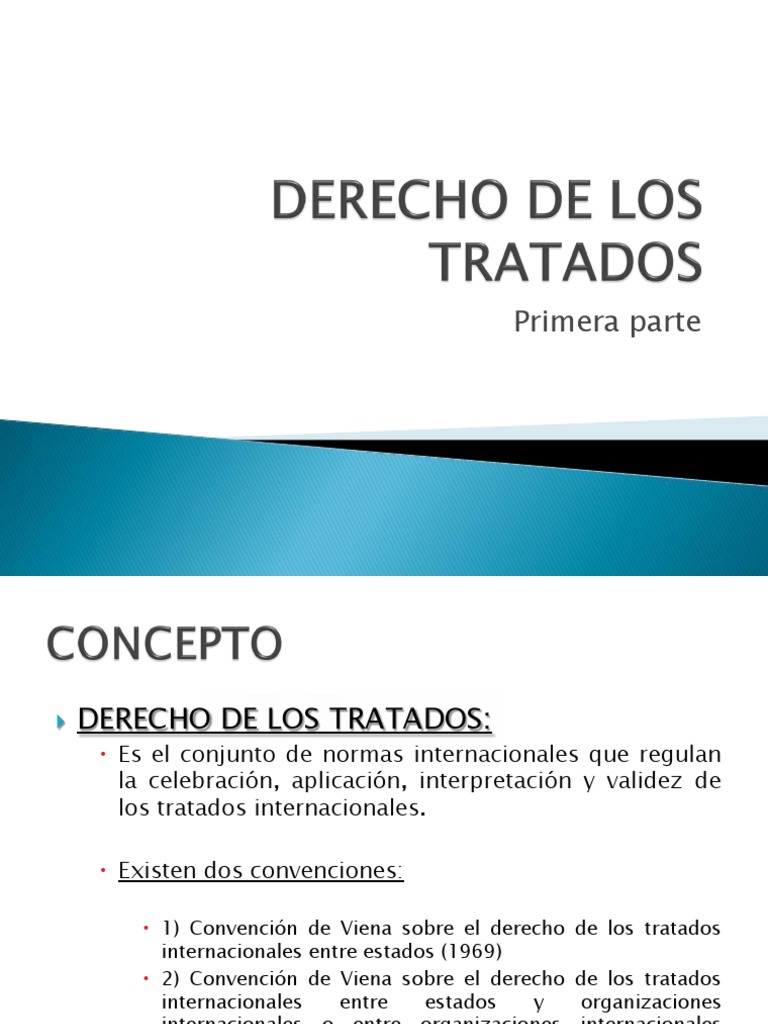 Derecho de los Tratados Internacionales | PDF | Tratado | Relaciones ...