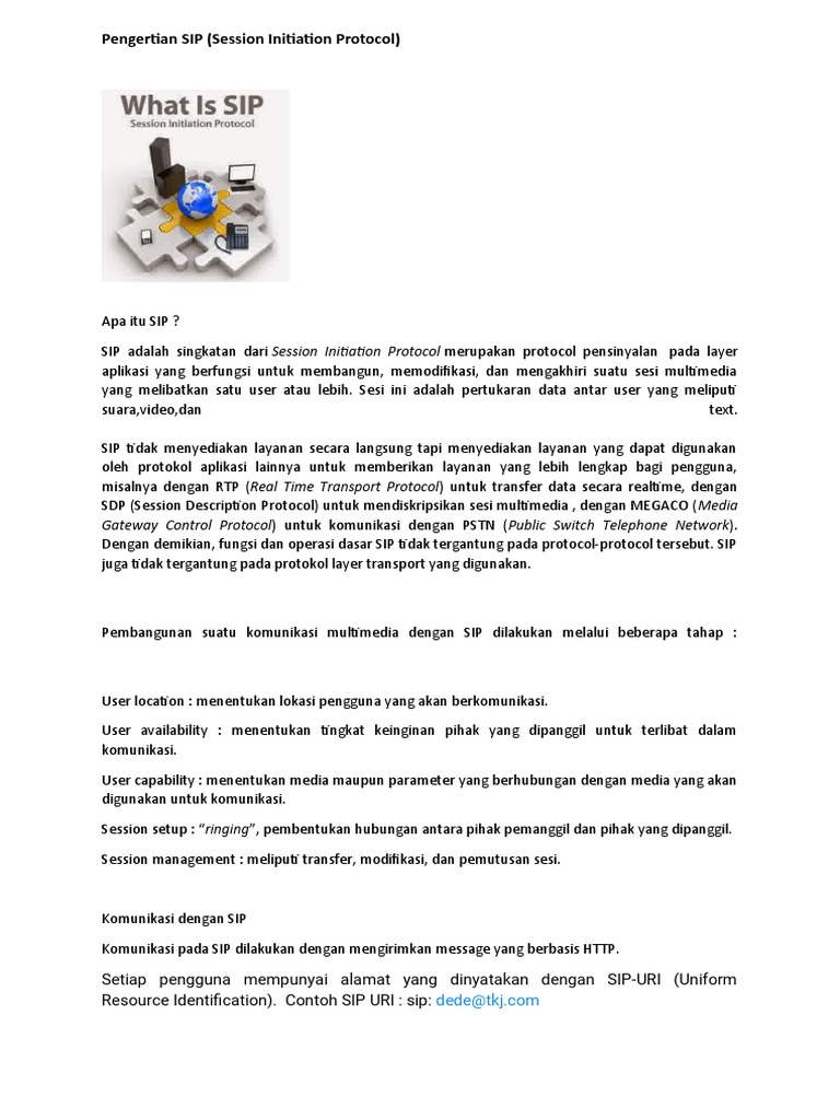 Pengertian dan Fungsi SIP dalam Komunikasi | PDF | Komputer